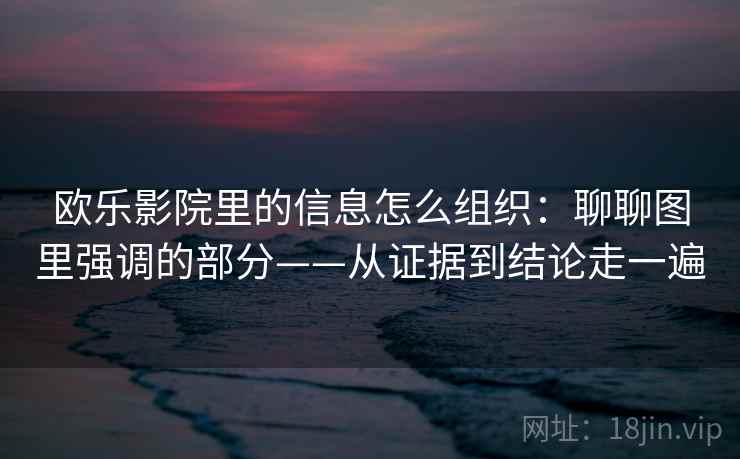 欧乐影院里的信息怎么组织：聊聊图里强调的部分——从证据到结论走一遍
